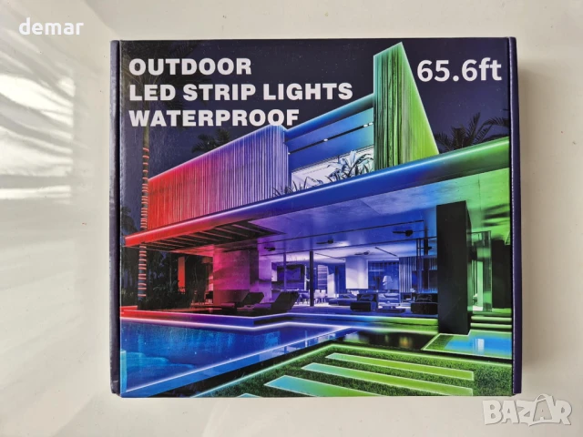 Aurevita Водоустойчива външна LED лента 20 м, интелигентна IP67, приложение (без дистанционно), снимка 8 - Лед осветление - 51416952