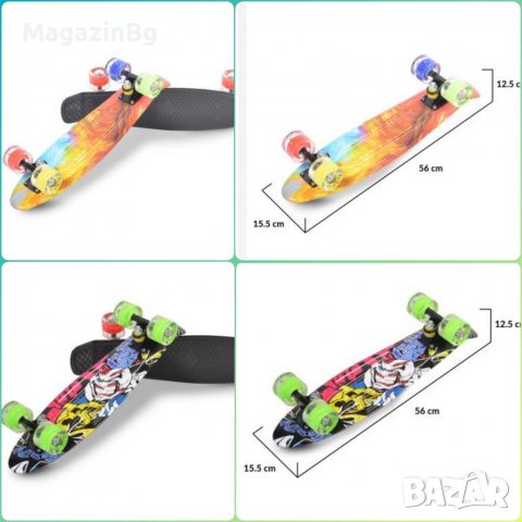 Скейтборд Penny board* LED Пениборд Светещи Колела * Пени Борд , снимка 3 - Скейтборд, ховърборд, уейвборд - 38697773