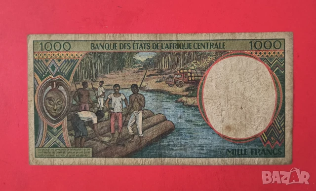 1000 франка 1993 Централна Африка Габон, снимка 2 - Нумизматика и бонистика - 51284010