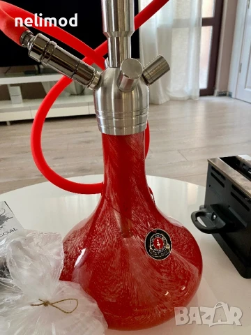 Amy Deluxe -  SS06 Неръждаема стомана/Червено , пълен комплект, снимка 7 - Наргилета - 50446489