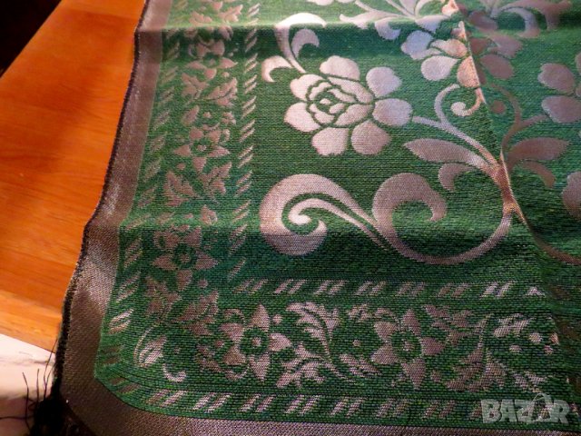 турско молитвено килимче, килимче за молитва за Намаз - зелен фон с сребърни орнаменти османски, снимка 2 - Антикварни и старинни предмети - 38235693