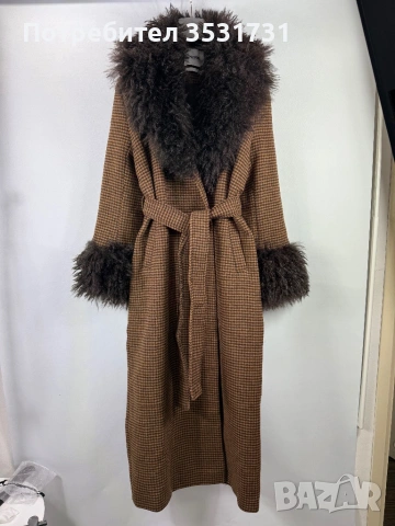 Monki вълнено дълго палто размер S