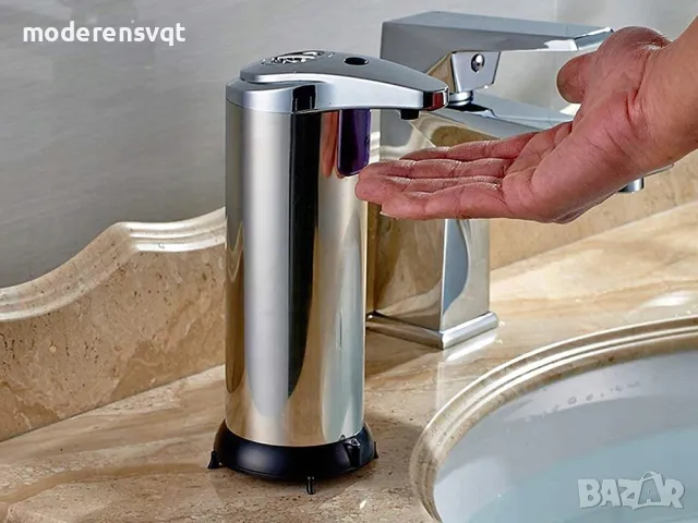 Дозатор за течен сапун със сензор инокс, снимка 2 - Други стоки за дома - 47607378