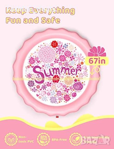 Надуваема играчка Градински воден мат / басейн за бебета и малки деца, снимка 6 - Надуваеми играчки - 40426530