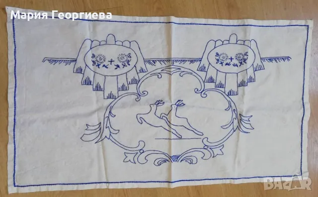  ковьр за стена  1. ковьорче, ретро / ръчно бродирано   