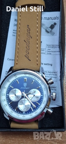 POEDAGAR Високо качество Мъжки Луксозен Хронограф с Светещ Циферблат