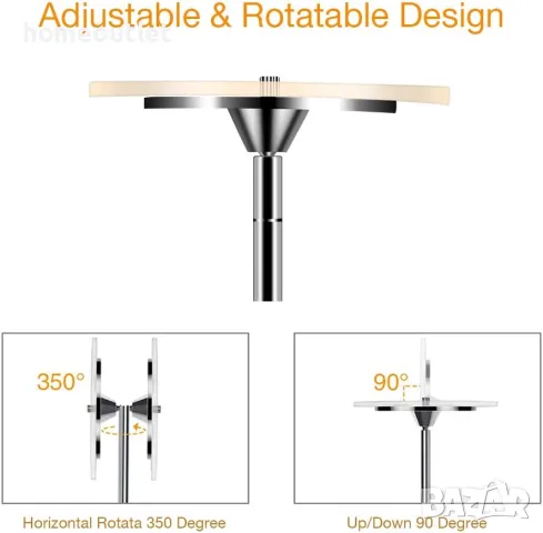ПРОМОЦИЯ Стояща лампа SUNLLIPE, LED 18W+5W, димируема и регулируема, снимка 3 - Лед осветление - 47783446
