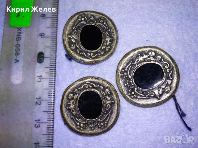 ТРИ СТАРИ ПОСРЕБРЕНИ ЕМАЙЛИРАНИ ВИНТИДЖ МЕТАЛНИ КОЛЕКЦИОНЕРСКИ КОПЧЕТА 26136