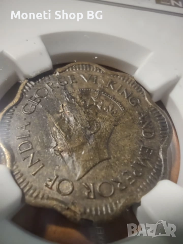 10C 1944 CEYLON MINT ERROR, снимка 2 - Нумизматика и бонистика - 51597809