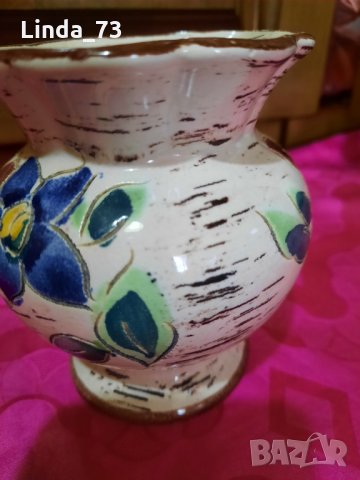 Много красива ваза-ръчно рисувана-"Italy". Маркирана за произход., снимка 7 - Вази - 35183609