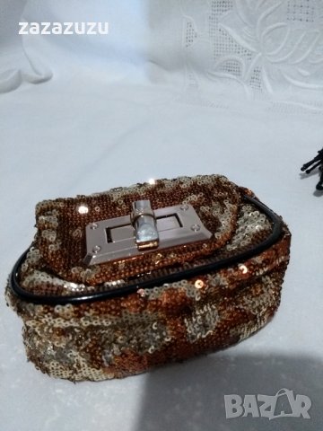 Супер дамска златна чантичка за кръста и през рамо, снимка 5 - Чанти - 32238633