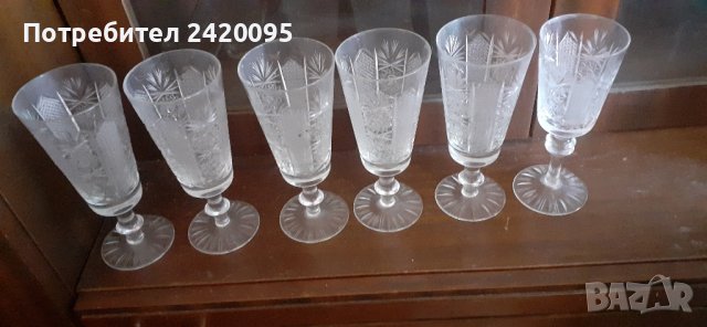стари кристални чаши -50лв