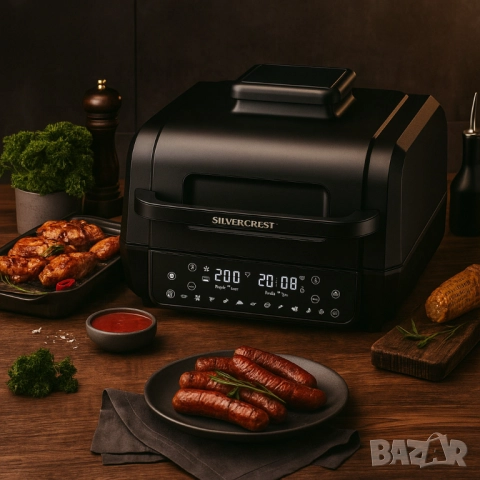 Уред 2 в 1 SilverCrest Air Fryer with Grill – хрупкаво, вкусно и без мазнина