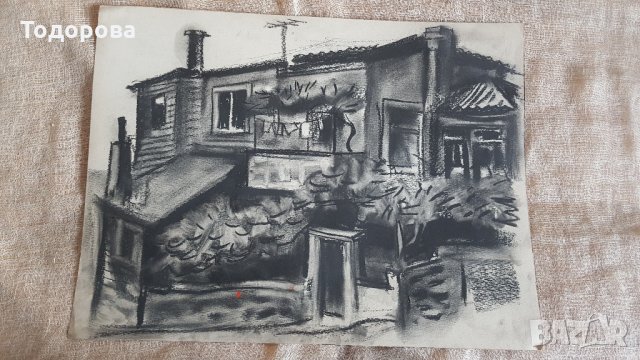 Лот от четири графики на стар художник , снимка 3 - Антикварни и старинни предмети - 26625947