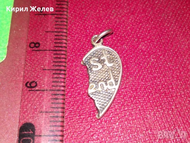 BEST FRIEND - СРЕБЪРНО МЕДАЛЬОНЧЕ - СЪРЧИЦЕ - Най-ДОБЪР ПРИЯТЕЛ СРЕБРО SEZGIN 925 АРТ ПЕНДАНТ 25116, снимка 3 - Колиета, медальони, синджири - 39267062