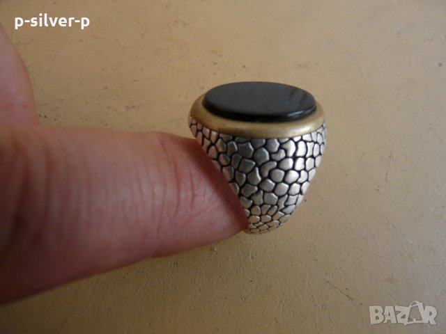  Бутиков мъжки сребърен пръстен - 8 , снимка 1 - Пръстени - 33348762