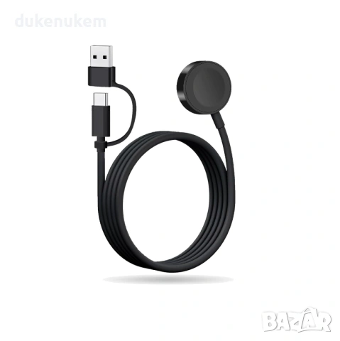 Бързозареждащ кабел за Samsung Galaxy Watch – безжично зареждане, 100 см