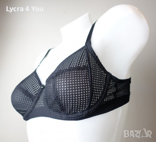 Chantelle 75B черен сутиен мрежеста материя, снимка 3 - Бельо - 39897638