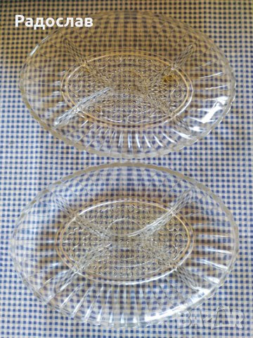 стъклени плата за сервиране, снимка 2 - Чинии - 32537904