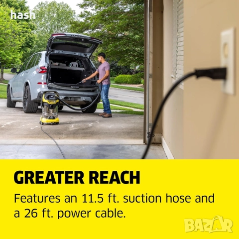 ПРАХОСМУКАЧКА KARCHER WD 6 PS, Сухо/мокро смукачка, снимка 6 - Прахосмукачки - 52676499