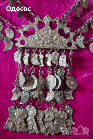 Старинен етнографски накит,трепка,начелник,косичник, снимка 7 - Антикварни и старинни предмети - 38958378