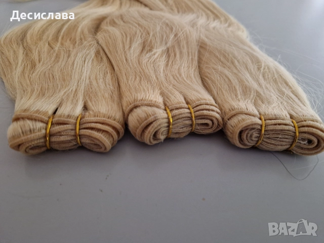 Естествена, гъста, руса коса с плътен косъм и плътни крайща., снимка 3 - Аксесоари за коса - 51482914