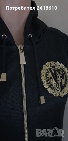 VERSACE Jeans Couture Womens Hoodie Size S /XS ОРИГИНАЛ! Дамски Суичер Тип Яке!, снимка 12 - Спортни екипи - 33116828