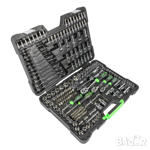 Гедоре / Гидоре / Гидори / Гедори к-кт / 216 части / 1/4 + 3/8 + 1/2 CHROME JBM 54045, снимка 2 - Части - 51908236