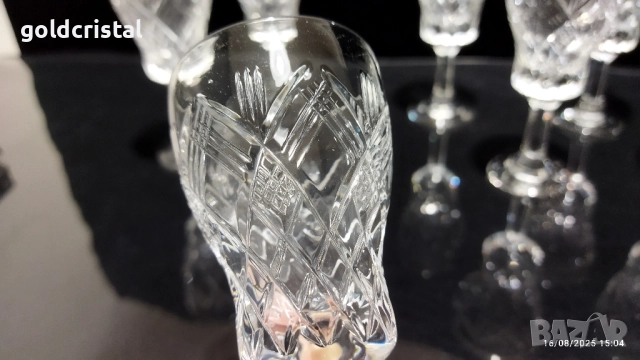 Руски кристални чаши , снимка 3 - Антикварни и старинни предмети - 43563866