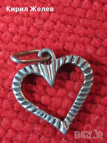 СТАР ОРНАМЕНТИРАН СЪРЦЕВИДЕН СРЕБЪРЕН АРТ ДЕКО МЕДАЛЬОН ВИСОКА ПРОБА СРЕБРО МАЙСТОРСКА РАБОТА 28612, снимка 2 - Антикварни и старинни предмети - 39379330