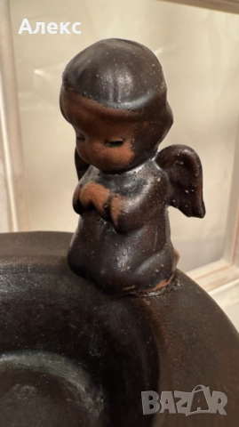 Много стара ръчна керамика! Свещник с ангелче., снимка 4 - Колекции - 52679992