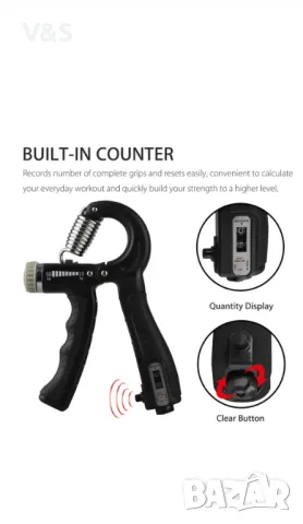 Тренажор 2 бр.за захват, QttvbTna, Автоматичен, Преносим брояч за упражнения за пръсти и китки , снимка 3 - Фитнес уреди - 48605078