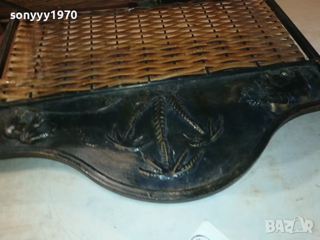 ПОСТАВКА ЗА ВЕСТНИЦИ СПИСАНИЯ-МЕТАЛ РАТАН 1501241715, снимка 15 - Антикварни и старинни предмети - 43820206