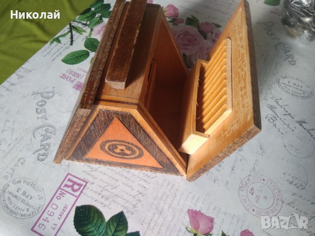 Дървена кутия за цигари, снимка 3 - Колекции - 43058215
