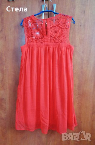 VERO MODA дамска червена рокля, нова, с етикет, снимка 6 - Рокли - 18676418