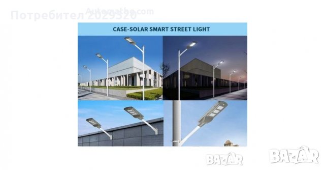 Интегрирана соларна лампа 90W LED/12W Соларен панел , снимка 3 - Друга електроника - 27548094
