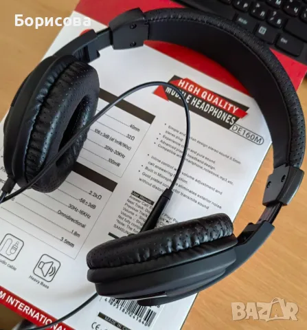 Слушалки с кабел и микрофон, снимка 4 - Слушалки за компютър - 47305520