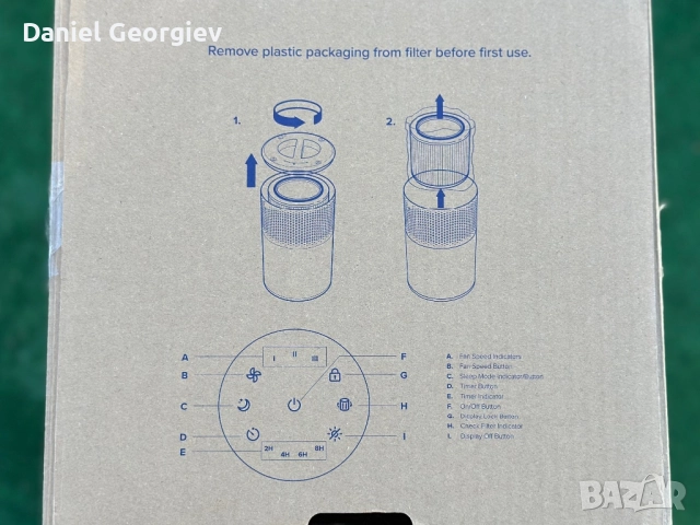 НЕУПОТРЕБЯВАН пречиствател за въздух Levoit Core 200S SMART, снимка 6 - Овлажнители и пречистватели за въздух - 52539261