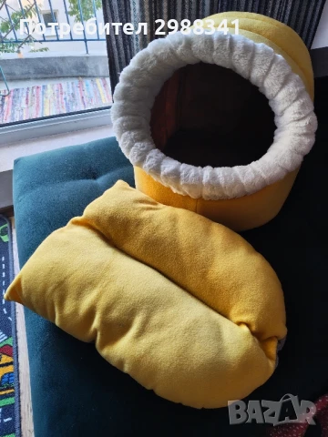 Кучешка/котешка колибка с възглавница в отлично състояние!, снимка 2 - Други стоки за животни - 50663404