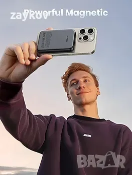 UGREEN Nexode Magnetic съвместимо преносимо зарядно устройство PD 20W, снимка 2 - Оригинални зарядни - 48468458