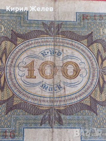 Райх банкнота  100 марки 1920г. Германия рядка за колекционери 28307, снимка 7 - Нумизматика и бонистика - 37152576