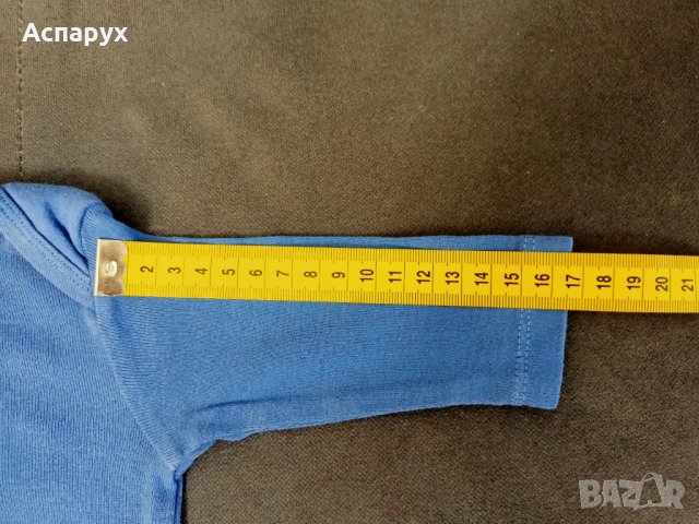 Бебешко памучно боди с дълъг ръкав марка LUPILU за деца 0-3 месеца, снимка 3 - Бодита за бебе - 43244178