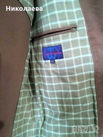 Тъмно бежово мъжко спортно сако-памук,р-р 52., снимка 3 - Сака - 28102506