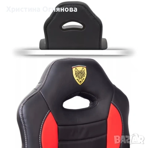 Детски геймърски офис стол – Спортен дизайн, ергономичен и регулируем, снимка 5 - Други стоки за дома - 53367470