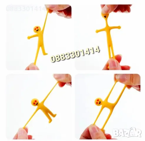 4 броя Гумени Човечета Антистрес Фиджет Скуиши, снимка 5 - Други - 47407279