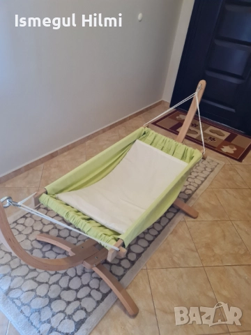 Дървен детски хамак със стойка Bliss Green, снимка 4 - Градински мебели, декорация  - 51646872
