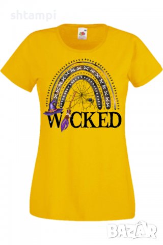 Дамска тениска Wicked Witch for white,Halloween,Хелоуин,Празник,Забавление,Изненада,Обичаи,, снимка 8 - Тениски - 38154579