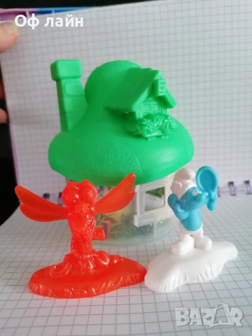 Сет смърфска къща със смърфове, снимка 2 - Фигурки - 51224430