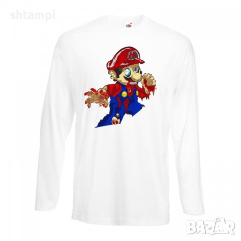 Мъжка тениска Mario Zombie 4 Игра,Изненада,Подарък,Празник,Повод, снимка 4 - Тениски - 37237685