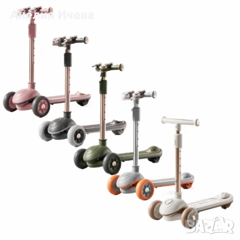 Музикална сгъваема детска тротинетка 